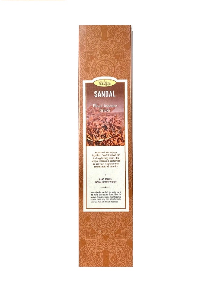 SANDAL, Flora Incense Sticks, Aasha Herbals (Ароматические палочки САНДАЛ, Ааша Хербалс), уп. 10 палочек.
