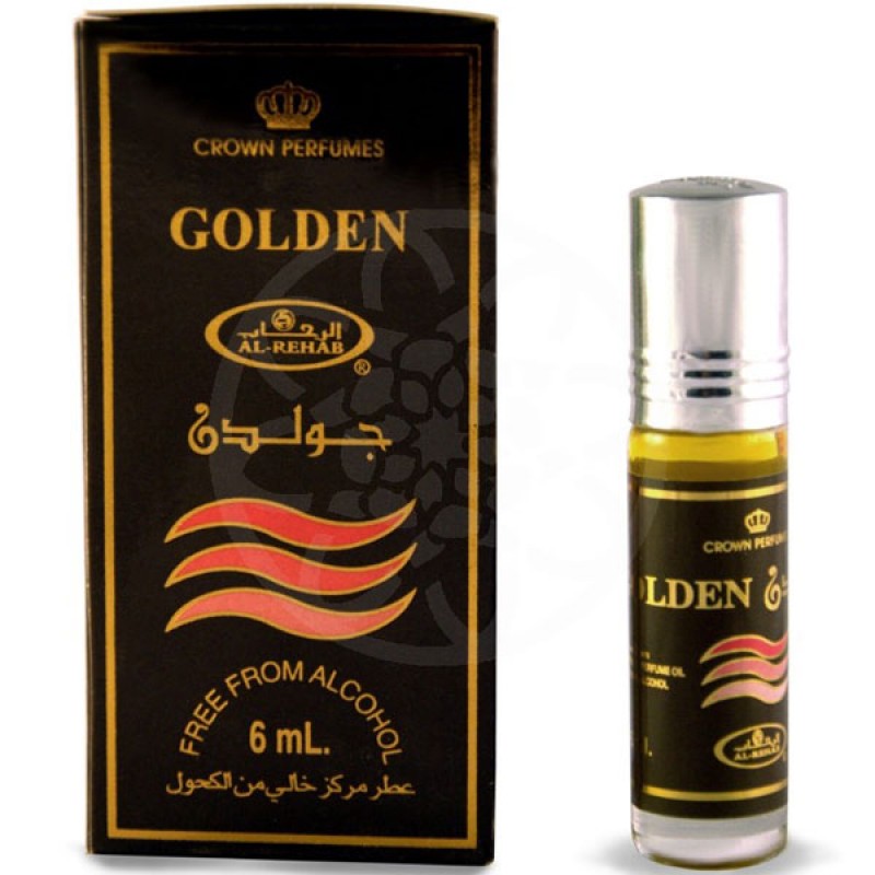Al-Rehab Concentrated Perfume GOLDEN (Масляные арабские духи ГОЛДЕН (унисекс) Аль-Рехаб), 6 мл.
