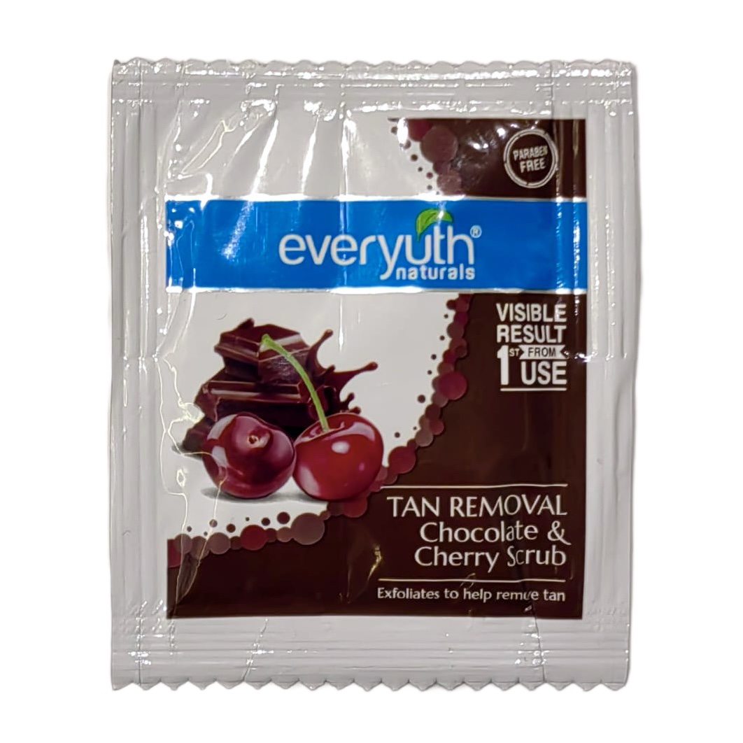 Tan Removal CHOCOLATE & CHERRY Scrub, Everyuth Naturals (ШОКОЛАД И ВИШНЯ Осветляющий скраб), 7 г.