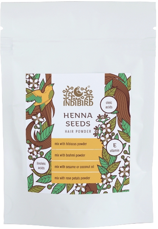 HENNA SEEDS Hair Powder, Indibird (СЕМЕНА ХНЫ Порошок для волос, Индибёрд), 200 г.
