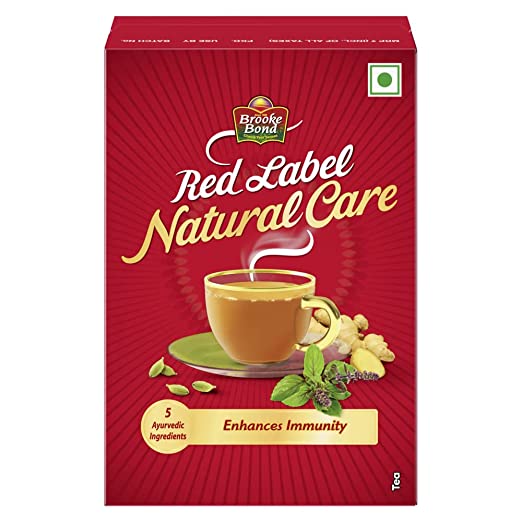 RED LABEL Natural Care Tea Brooke Bond (Листовой чай Рэд Лэбл из пяти аюрведических трав Брук Бонд), 100 г.