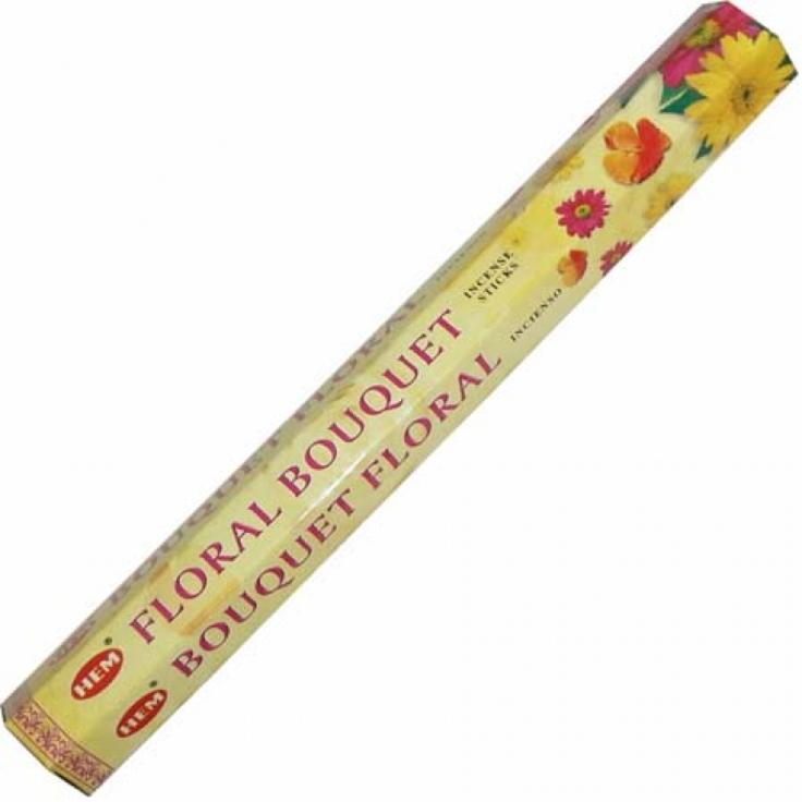 Hem Incense Sticks FLORAL BOUQUET (Благовония ЦВЕТОЧНЫЙ БУКЕТ, Хем), уп. 20 палочек.