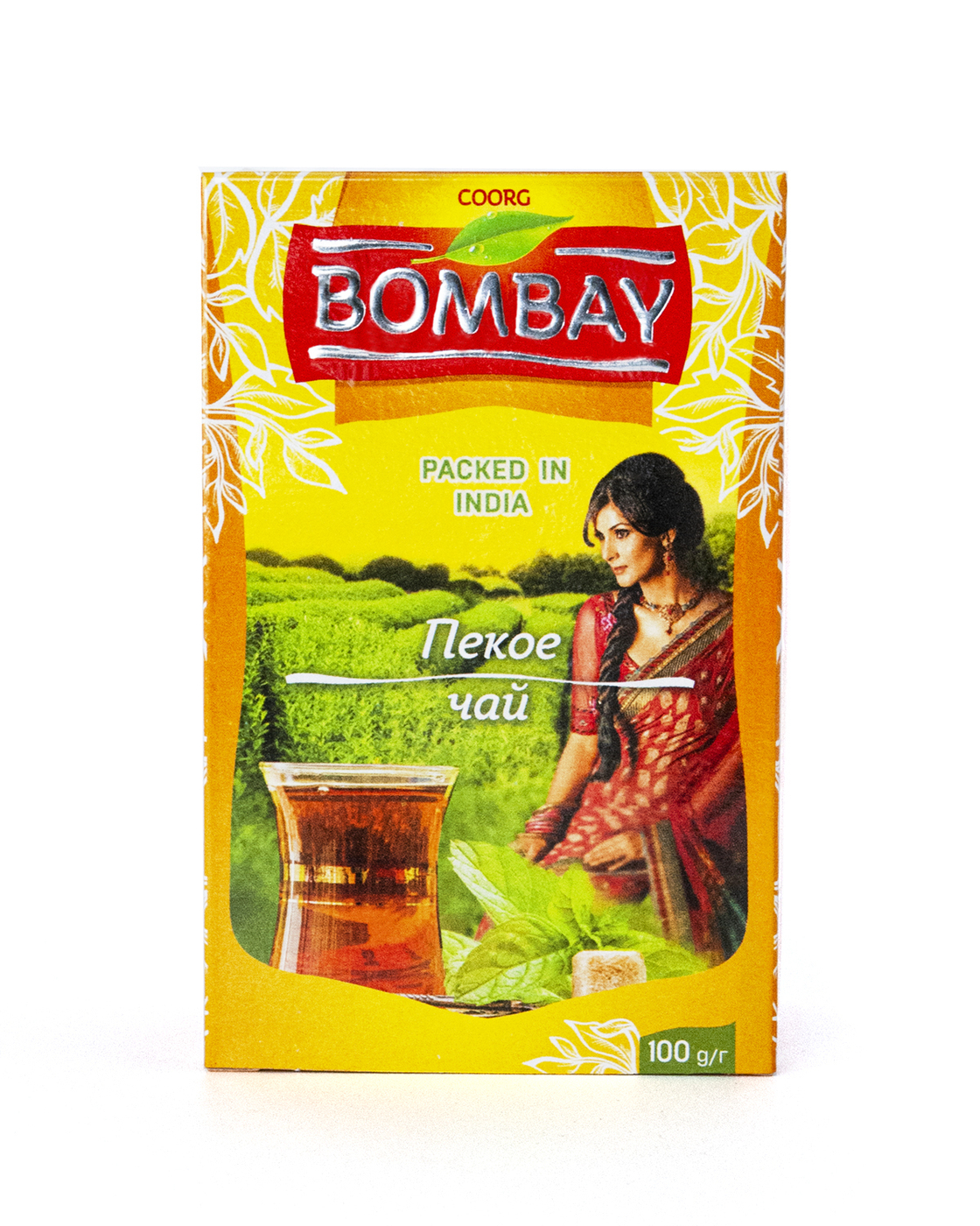 PEKOE TEA, Bombay (СРЕДНЕЛИСТОВОЙ чёрный чай, Бомбей), 100 г.