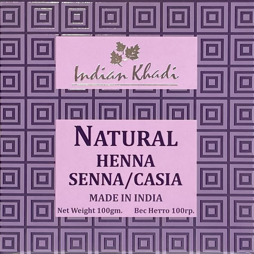 Natural Henna SENNA / CASIA, Indian Khadi (Натуральная бесцветная Хна для волос, Индиан Кхади), 100 г.