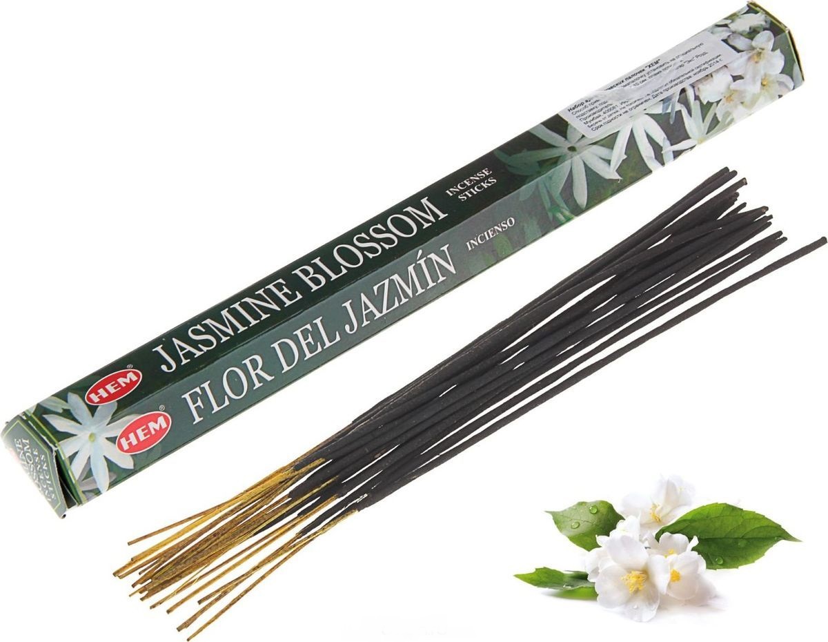 Hem Incense Sticks JASMINE BLOSSOM (Благовония ЦВЕТЕНИЕ ЖАСМИНА, Хем), уп. 20 палочек.