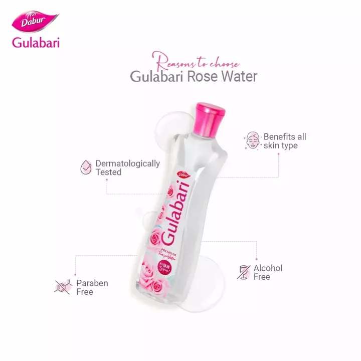 GULABARI Premium ROSE WATER, Dabur (Розовая вода ГУЛАБАРИ Премиум, Дабур), 59 мл.  - СРОК ГОДНОСТИ ДО 30 ИЮНЯ 2024 ГОДА