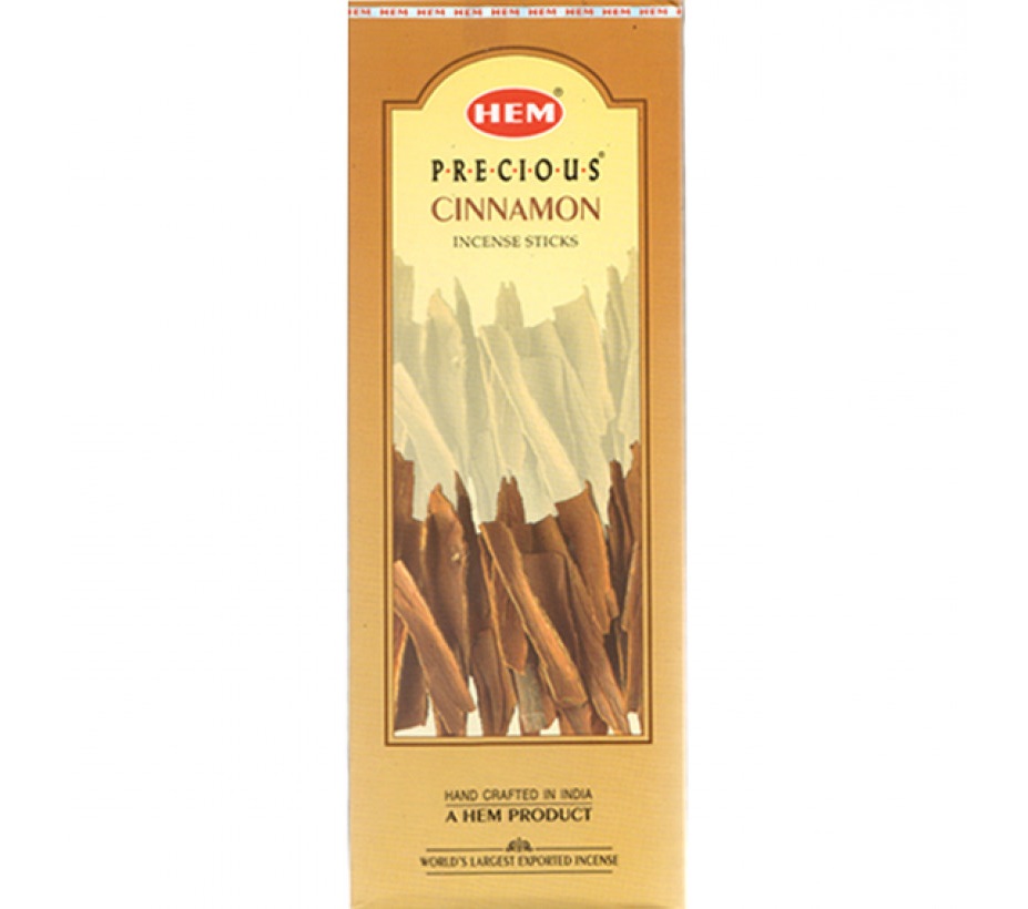 Hem Incense Sticks CINNAMON (Precious), (Благовония КОРИЦА, Хем), уп. 20 палочек.