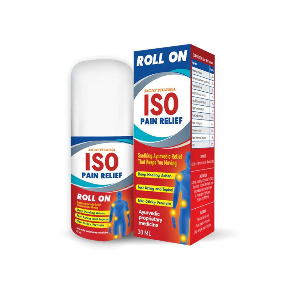 ISO PAIN RELIEF Roll-On, Jagat Pharma (Ролик ИСО, для облегчения боли, Джагат Фарма), 30 мл.