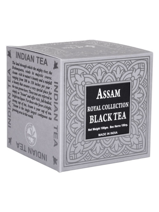 ASSAM Royal Collection, BLACK TEA, Bharat Bazaar (АССАМ Роял, Королевская коллекция, ЧЕРНЫЙ ЧАЙ, Бхарат Базар), 100 г.