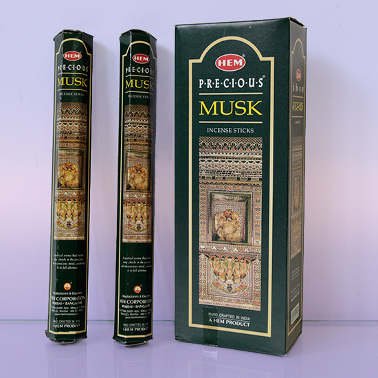 Hem Incense Sticks PRECIOUS MUSK (Благовония ЛЮБИМЫЙ МУСК, Хем), уп. 20 палочек.
