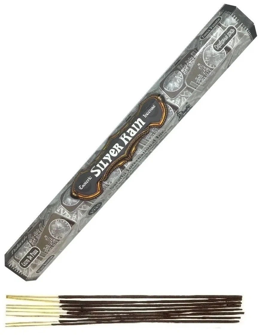 Tulasi SILVER RAIN Esoteric Incense Sticks, Sarathi (Туласи благовония СЕРЕБРЯНЫЙ ДОЖДЬ, Саратхи), уп. 20 палочек.