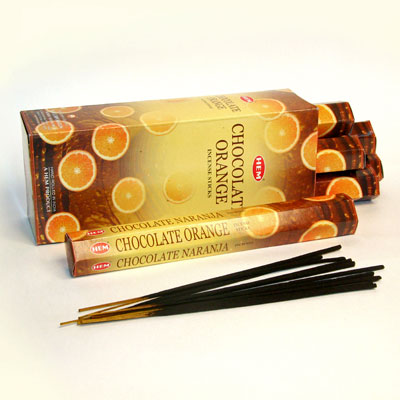 Hem Incense Sticks CHOCOLATE ORANGE (Благовония ШОКОЛАД АПЕЛЬСИН, Хем), уп. 20 палочек.