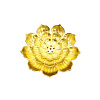 Подставка под благовония ЦВЕТУЩИЙ ЛОТОС, цвет Золотой (силумин, диаметр 8 см.), 1 шт