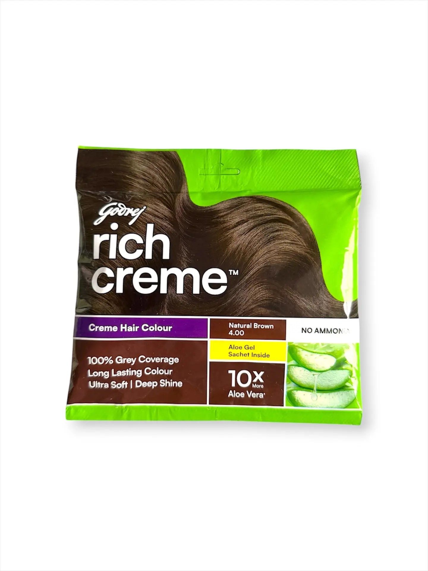 Godrej Expert NATURAL BROWN 4.00, Creme hair colour (Крем-краска для волос Без Аммиака НАТУРАЛЬНЫЙ КОРИЧНЕВЫЙ, Оттенок 4.00, Гудреж), 20г. + 20мл.