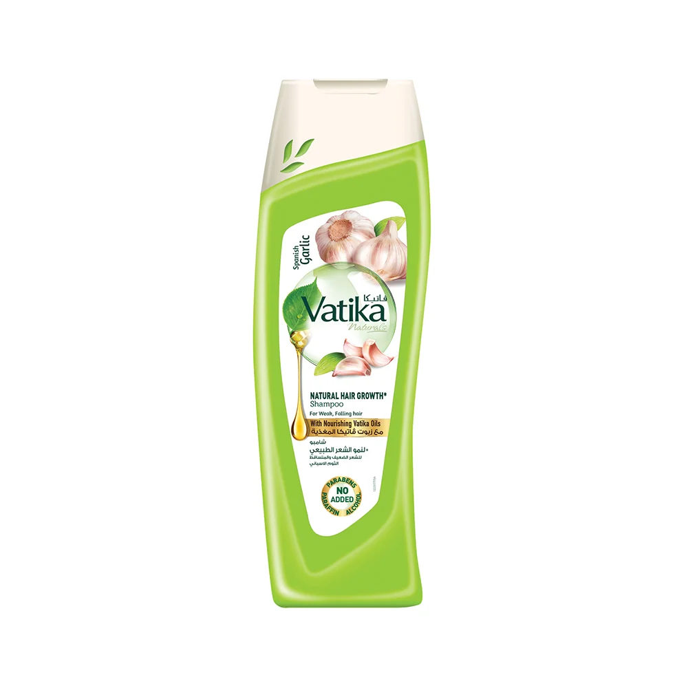 Vatika SPANISH GARLIC Natural Hair Growth Shampoo, Dabur (Ватика ИСПАНСКИЙ  ЧЕСНОК Шампунь ДЛЯ РОСТА ВОЛОС для