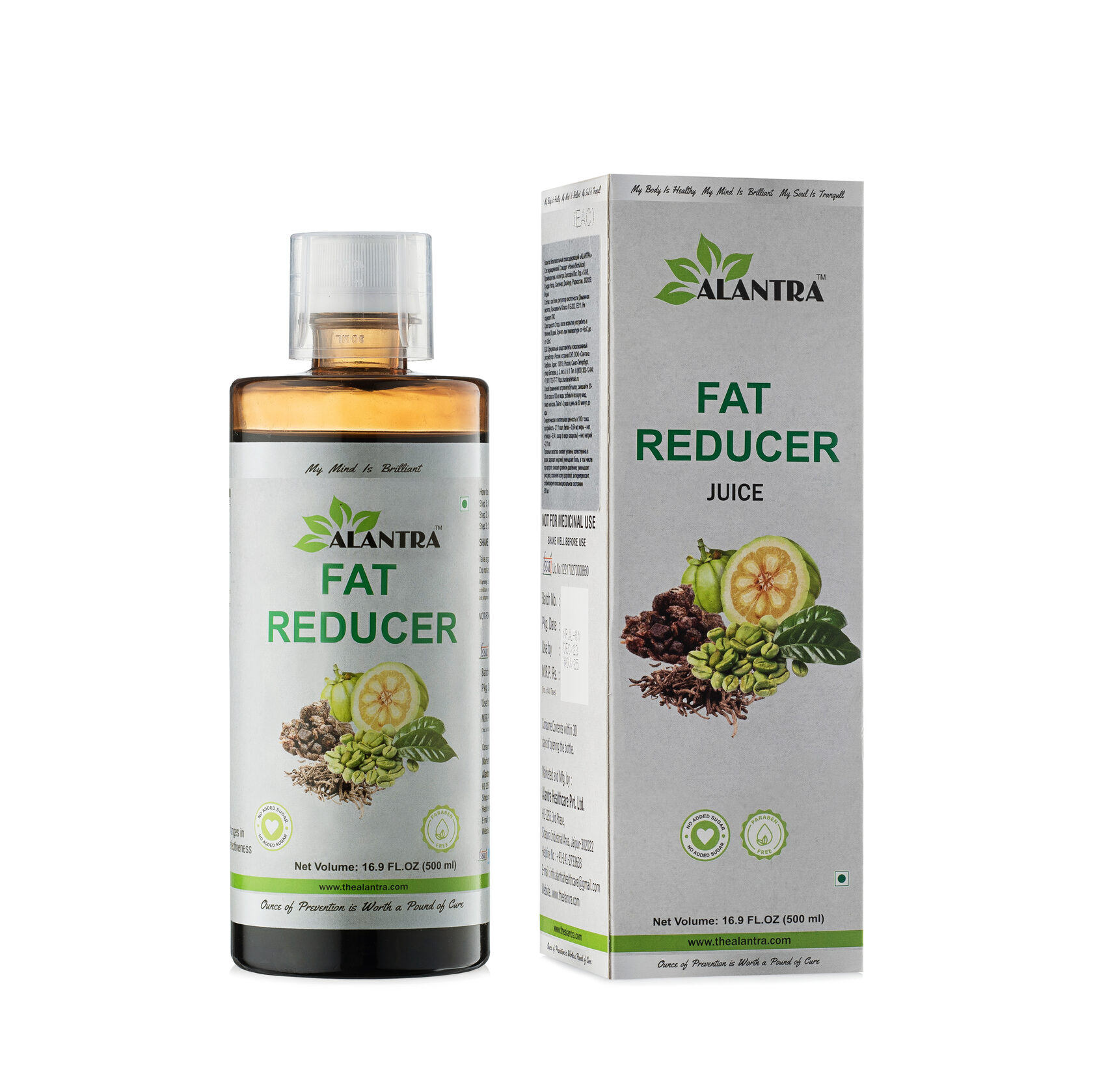 FAT REDUCER Juice, Alantra (Аюрведический сок ФЭТ РЕДЮСЕР уменьшение жира, Алантра), 500 мл.