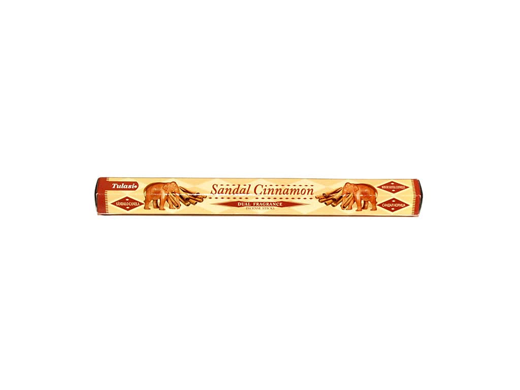 Tulasi SANDAL CINNAMON Dual Fragrance Incense Sticks, Sarathi (Туласи благовония САНДАЛ КОРИЦА, Саратхи), уп. 20 палочек.