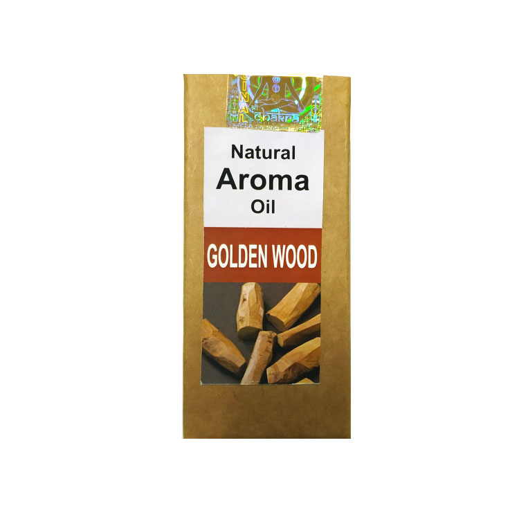 Natural Aroma Oil GOLDEN WOOD, Shri Chakra (Натуральное ароматическое масло ЗОЛОТОЙ ЛЕС, Шри Чакра), 10 мл.
