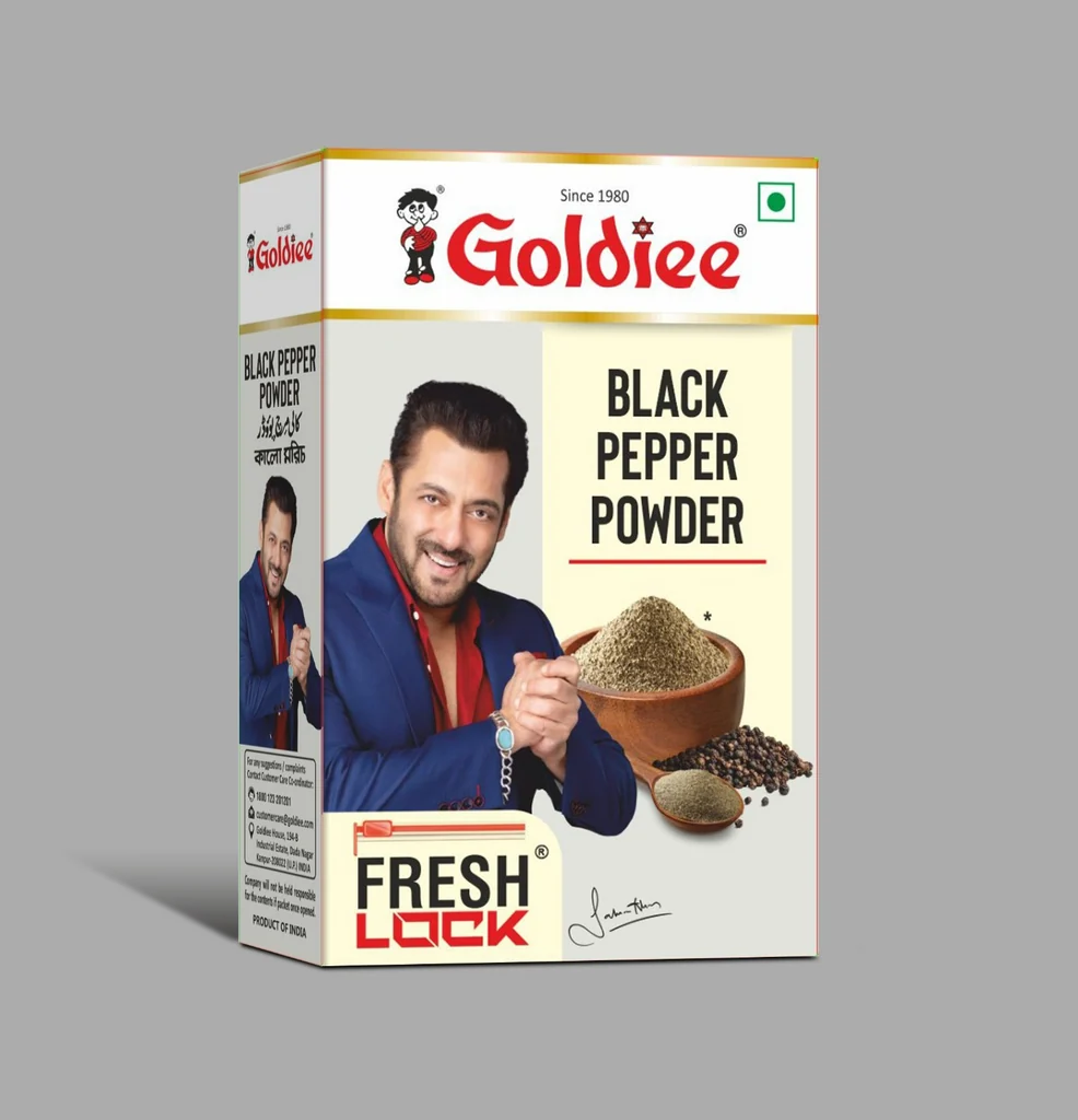 BLACK PEPPER Powder, Goldiee (ЧЁРНЫЙ ПЕРЕЦ молотый, Голди), 50 г.