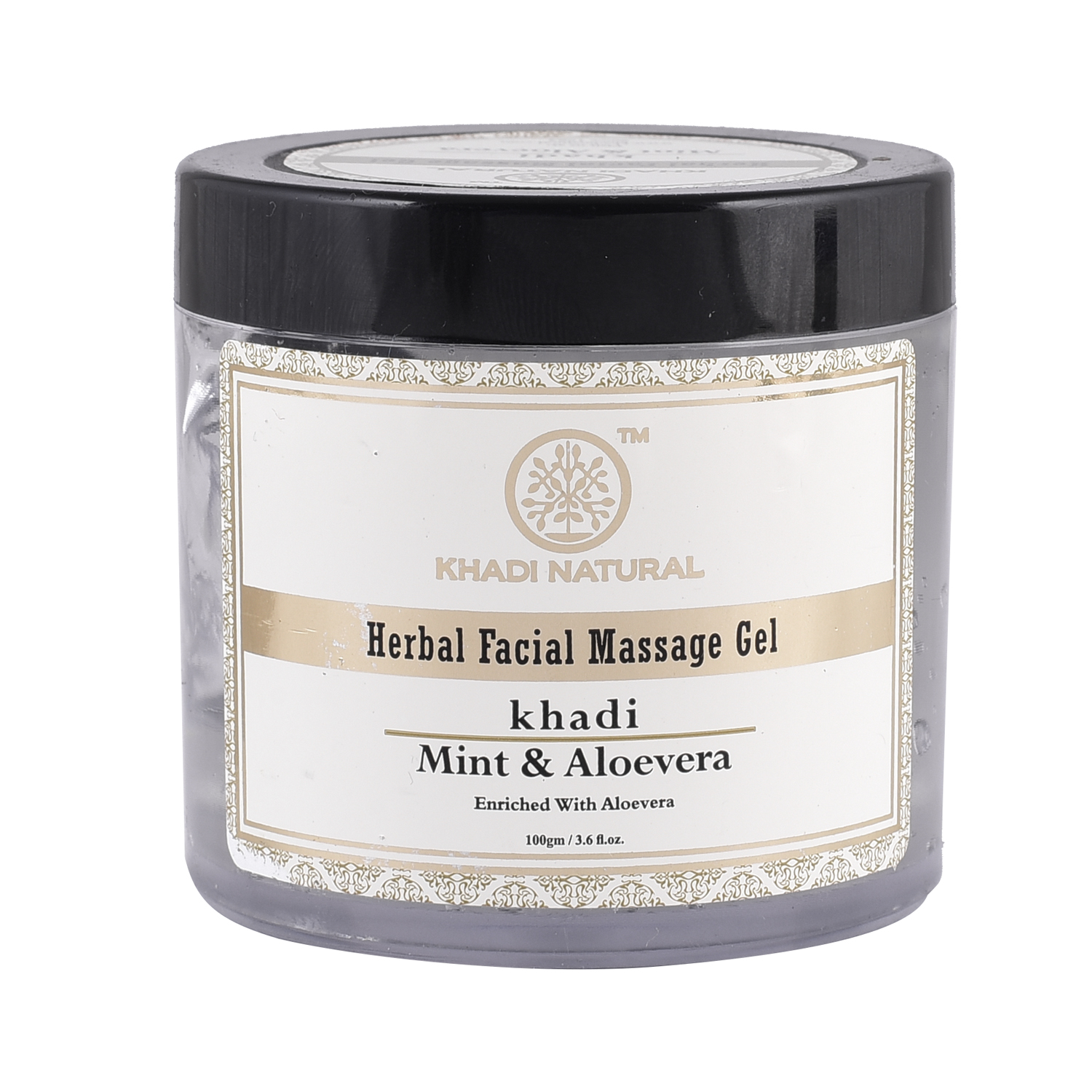 Herbal Facial Massage Gel Khadi MINT& ALOEVERA, Khadi Natural (Массажный гель для лица МЯТА И АЛОЭ ВЕРА, Кхади Нэчрл), 100 г.