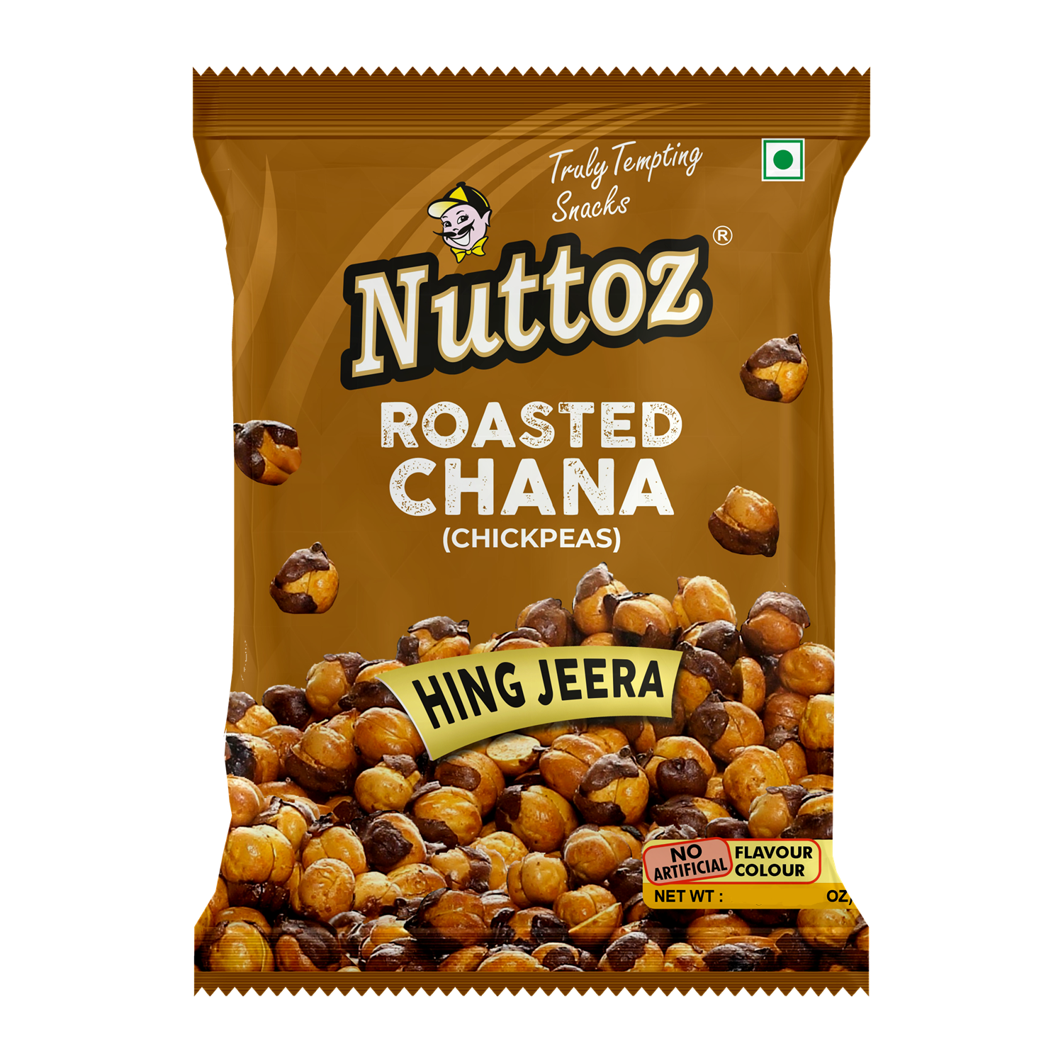 Roasted Chana HING JEERA Chickpeas, Nuttoz (Жареная чана, нут ХИНГ ДЖИРА асафетида и кумин, Наттоз), 150 г.