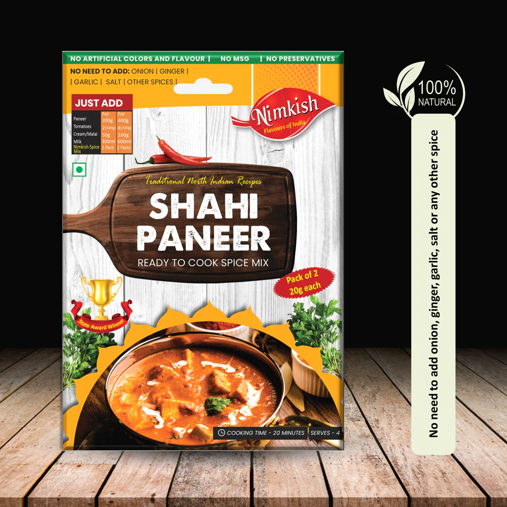 SHAHI PANEER Ready To Cook Spice Mix, Nimkish (ШАХИ ПАНИР смесь специй для быстрого приготовления, Нимкиш), 2х30 г.