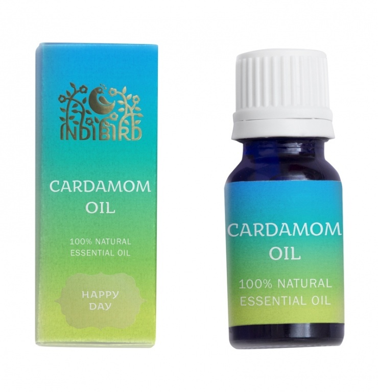 CARDAMOM OIL 100% Natural Essential Oil, Indibird (КАРДАМОН 100% Натуральное Эфирное Масло, Индибёрд), 5 мл.
