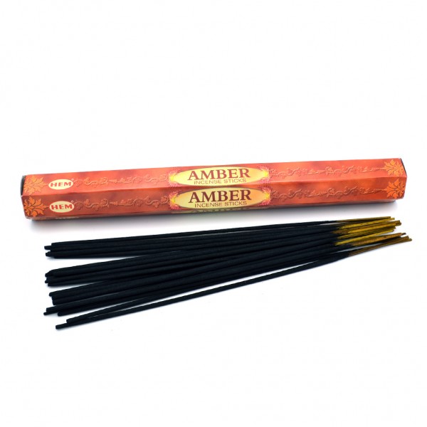 Hem Incense Sticks AMBER (Благовония АМБЕР, Хем), уп. 20 палочек.