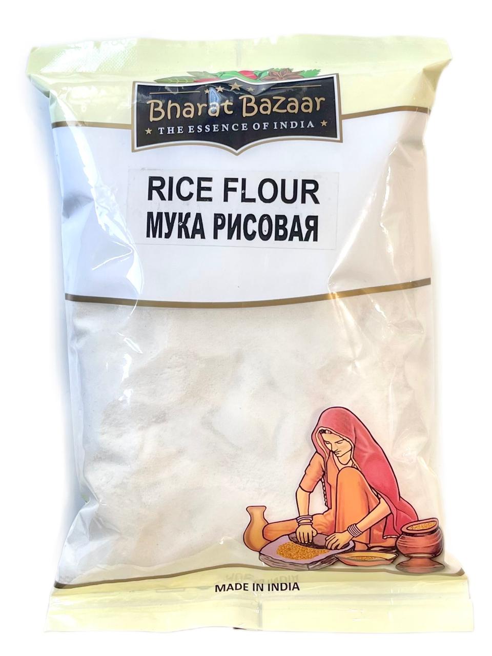 RICE FLOUR, Bharat Bazaar (РИСОВАЯ МУКА, Бхарат Базар), 500 г.