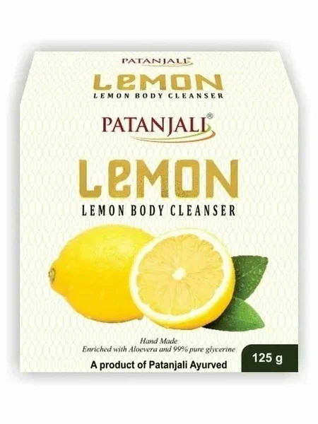 LEMON Body Cleanser, Patanjali (Мыло ручной работы ЛИМОН, Патанджали), 125 г.
