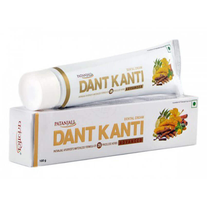 DANT KANTI ADVANCED Dental Cream Patanjali (Дант Канти Адвансед, Аюрведический зубной крем, Патанджали), 100 г.