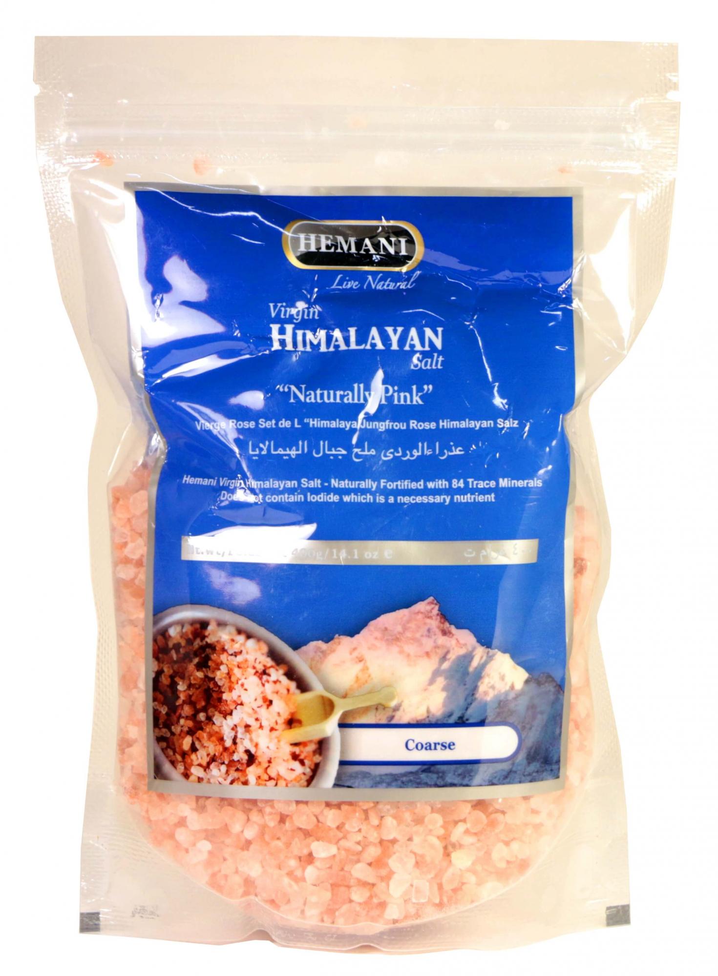 Virgin Himalayan Salt NATURALLY PINK Coarse, Hemani (Натуральная гималайская розовая соль, КРУПНАЯ, Хемани), 400 г.