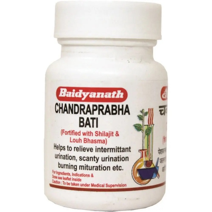 CHANDRAPRABHA BATI Baidyanath (ЧАНДРАПРАБХА БАТИ, эффективен при проблемах мочеиспускания и сперматорее, Бадьянатх), 80 таб.