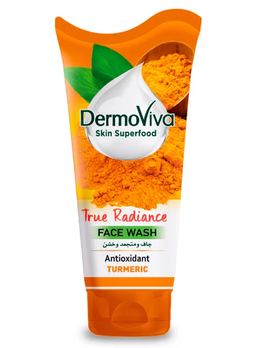 DermoViva TRUE RADIANCE Face Wash, TURMERIC, Dabur (ИСТИННОЕ СИЯНИЕ гель для умывания с КУРКУМОЙ - антиоксидант, Дабур), 150 мл.