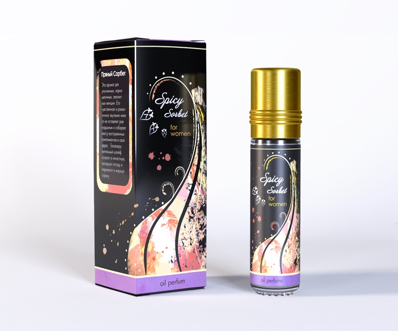 SPICY SORBET for women, Shams Natural Oils (ПРЯНЫЙ СОРБЕТ женские духи на основе масла, персик-амбра), 10 мл.