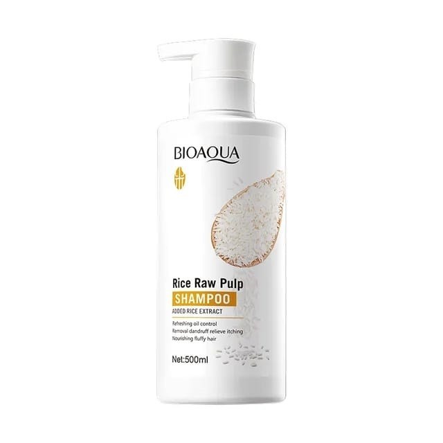 RICE RAW PULP Shampoo, BIOAQUA (РИСОВАЯ ШЕЛУХА шампунь), 500 мл.