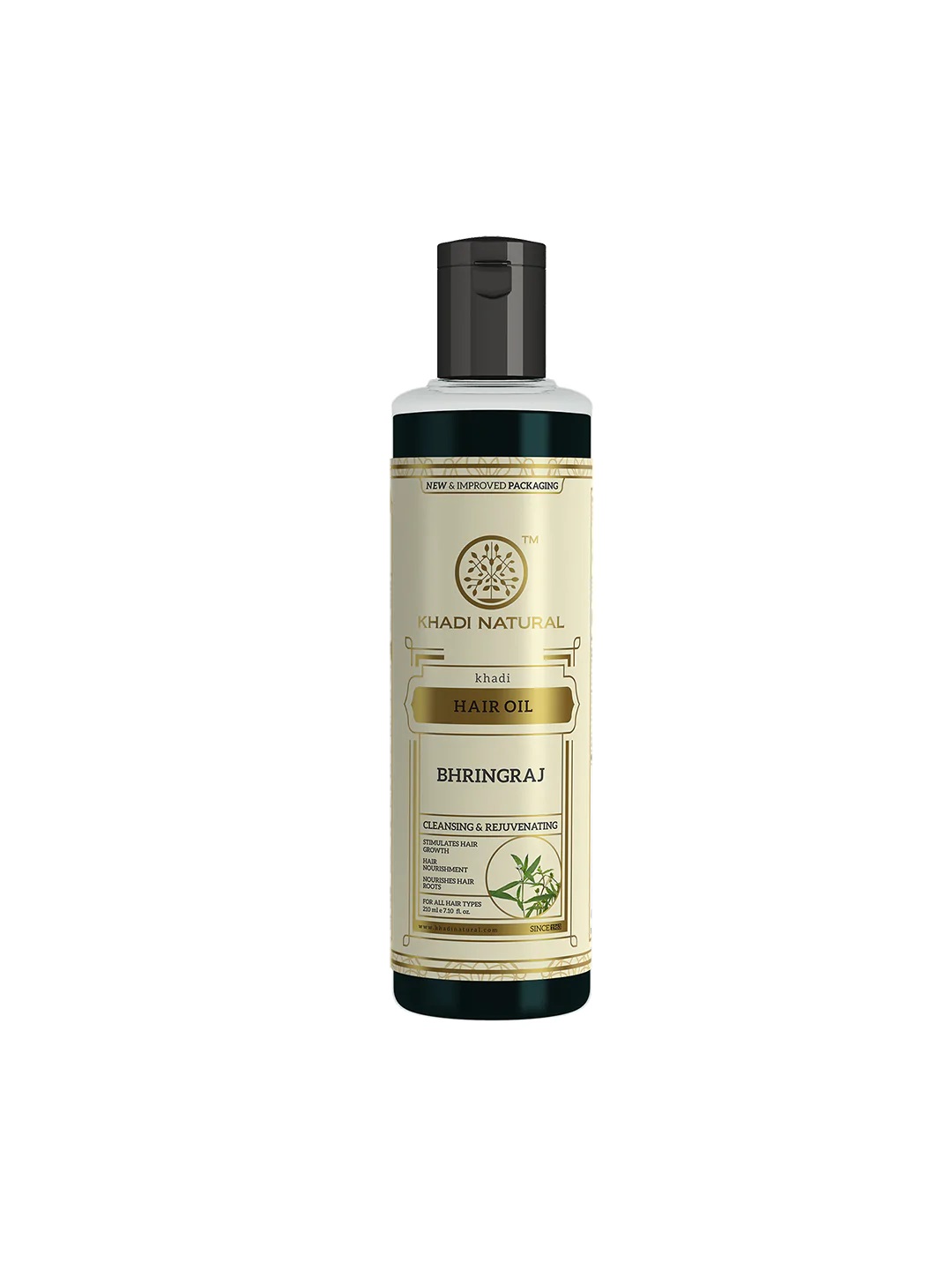 Hair Oil BHRINGRAJ, Cleansing & Rejuvenating, Khadi Natural (Масло для роста волос БРИНГРАДЖ, Очищение и омоложение, Кхади Нэчрл), 210 мл.