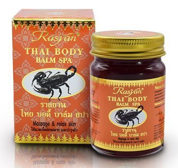 Rasyan THAI BODY BALM SPA Scorpion, ISME (Тайский массажный спа-бальзам Райсан для тела СКОРПИОН, ИСМЕ), 50 г.