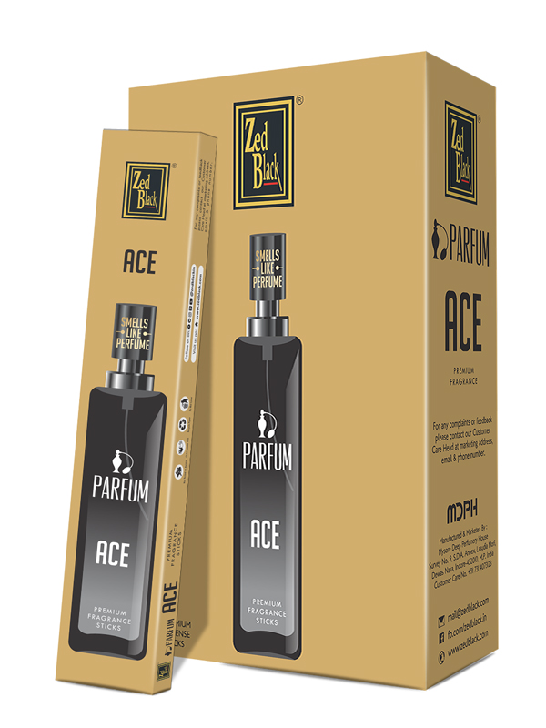 Parfum ACE Premium Fragrance Sticks, Zed Black (Парфюм ЭЙС премиум благовония палочки, Зед Блэк), уп. 15 г.