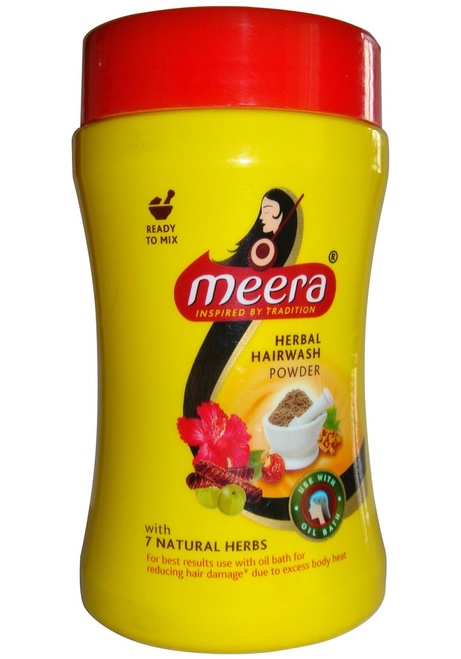 MEERA Advanced Herbal Powder, Cavin Kare (МИРА Травяной шампунь порошок), 120 г.
