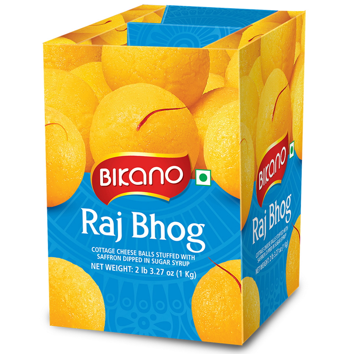 RAJ BHOG, Bikano (РАДЖ БХОГ творожные шарики в сахарном сиропе, Бикано), 1 кг.