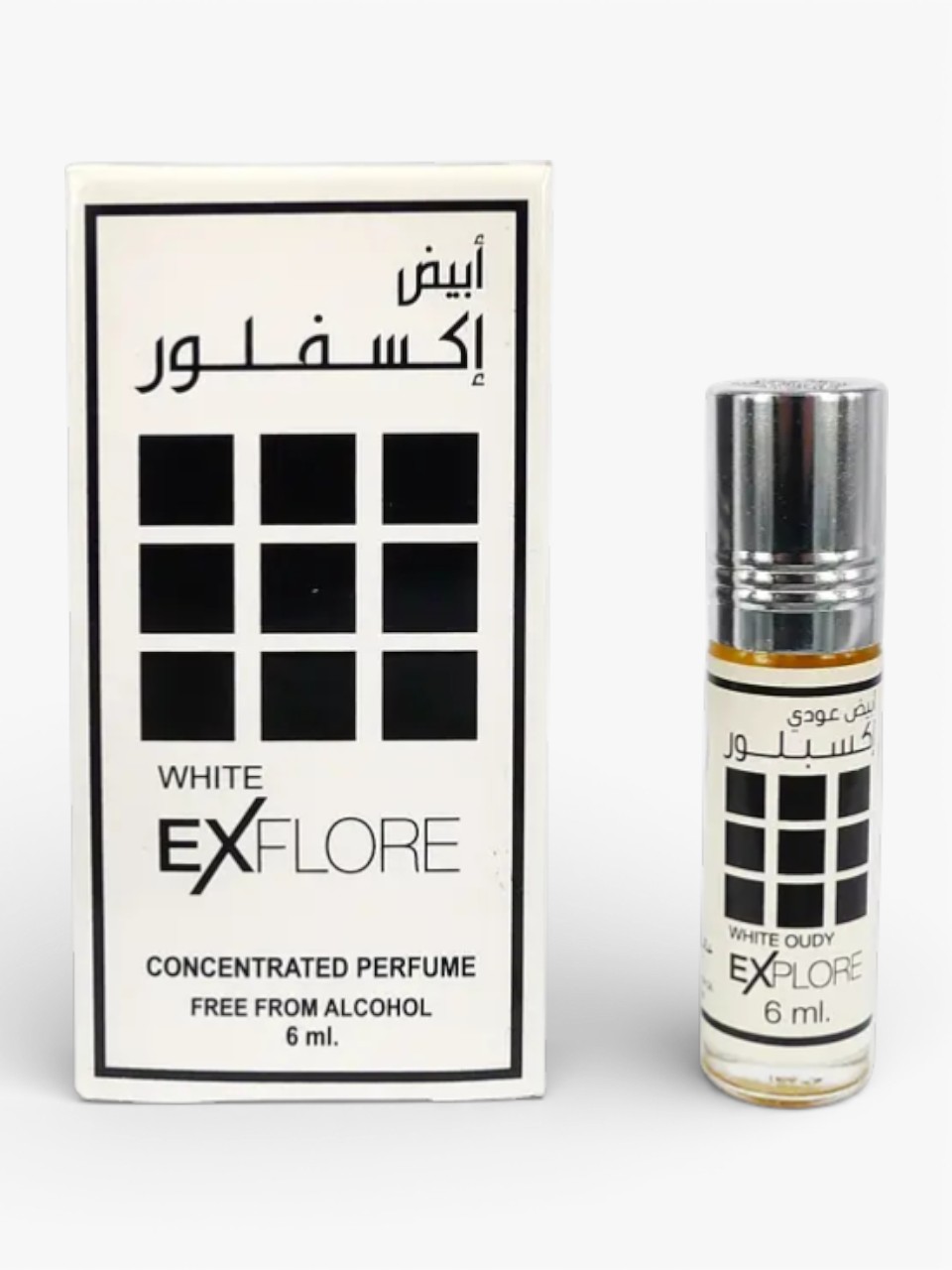 La de Classic Concentrated Perfume White Oudy EXFLORE (Мужские масляные арабские духи Уайт Оуди ЭКСПРЕСС, Ла Де Классик), 6 мл.