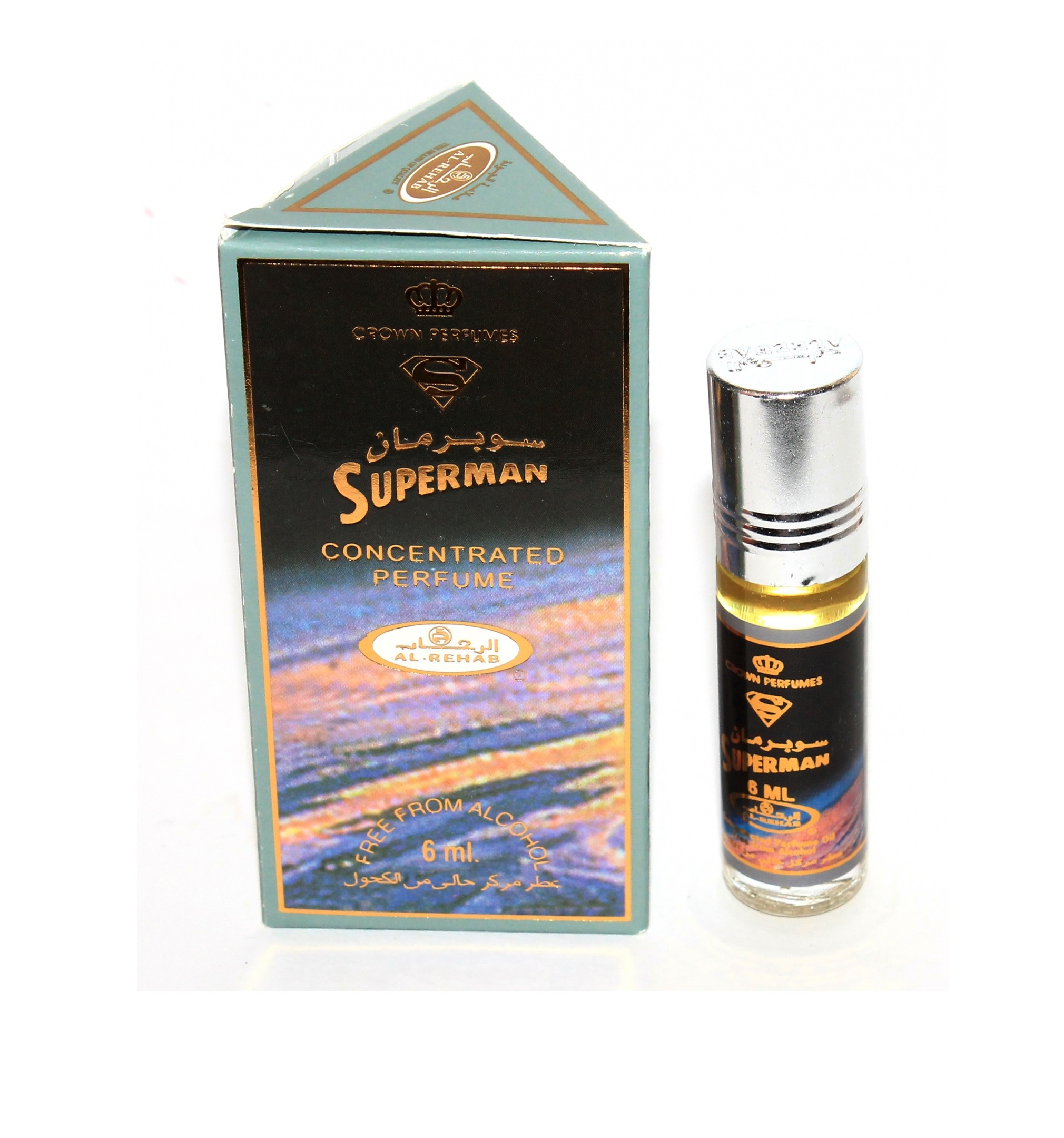 Al-Rehab Concentrated Perfume SUPERMAN (Мужские масляные арабские духи СУПЕРМЕН, Аль-Рехаб), 6 мл.