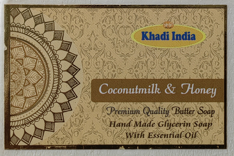 COCONUT MILK & HONEY, Khadi India (КОКОСОВОЕ МОЛОКО И МЁД мыло ручной работы, Кхади Индия), 100 г.