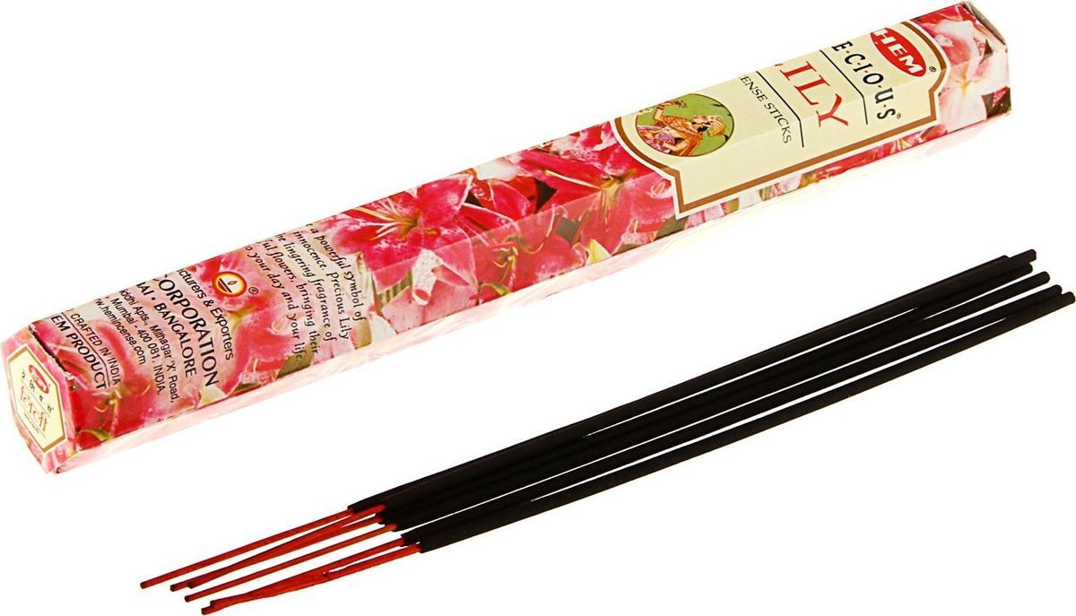 Hem Incense Sticks PRECIOUS LILY (Благовония ДРАГОЦЕННАЯ ЛИЛИЯ, Хем), уп. 20 палочек.