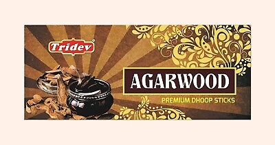 AGARWOOD Premium Dhoop Sticks, Tridev (АГАРОВОЕ ДЕРЕВО премиальные безосновные благовония, Тридев), 80 г.