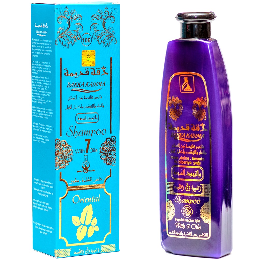 Dakka Kadima SHAMPOO With 7 OILS №106 (Дакка Кадима ШАМПУНЬ 7 МАСЕЛ №106), 540 мл.