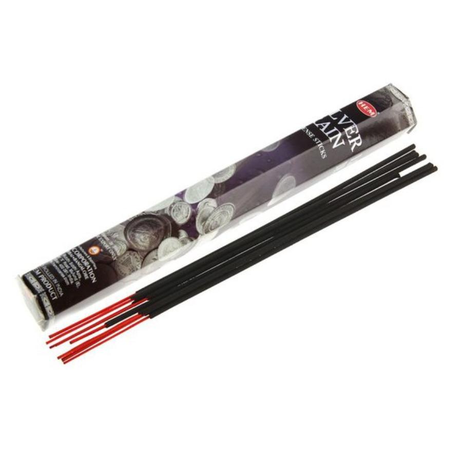 Hem Incense Sticks SILVER RAIN (Благовония, привлекающие деньги СЕРЕБРЯНЫЙ ДОЖДЬ, Хем), уп. 20 палочек.