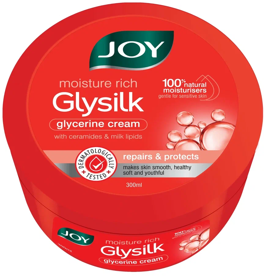 Moisture Rich GLYSILK glycerine cream, JOY (БЛЕСТЯЩИЙ ШЁЛК Увлажняющий глицериновый крем, восстановление и защита, Джой), 300 мл.