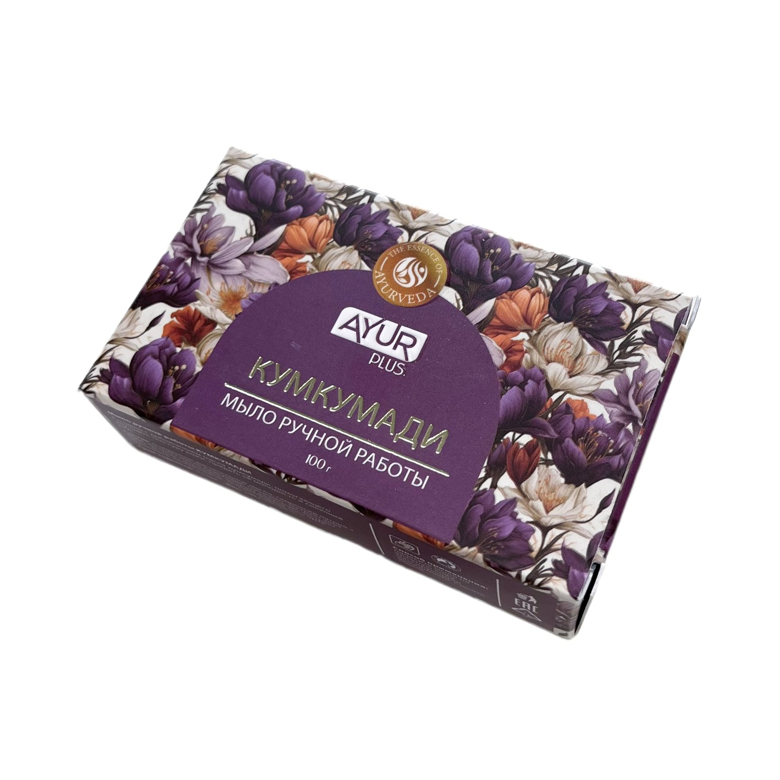 KUMKUMADI soap, Ayur Plus (Мыло ручной работы КУМКУМАДИ, Аюр Плюс), 100 г.